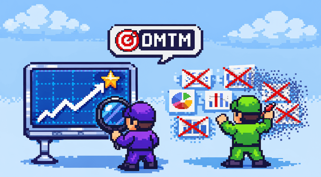 Lean Analytics concept: focusing on the One Metric That Matters while eliminating metric noise